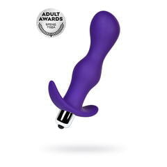 Анальная пробка с вибрацией A-Toys by TOYFA Kamet, размер L, силикон, фиолетовая, 14 см