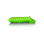 Увеличивающая насадка закрытого типа с кольцом для фиксации на мошонке спиральная люминисцентная