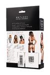 Комплект Glossy Miriam топ на шнуровке и трусики из материала Wetlook, черный, M