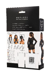Комплект Glossy Sheril платье сетка, лиф и трусики из материала Wetlook, черный, XL
